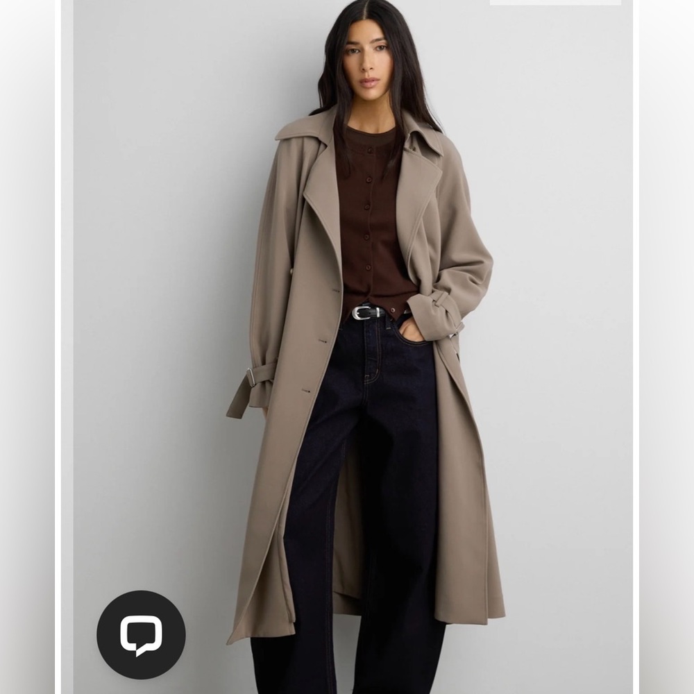 OAK + FORT Tan Trench Coat